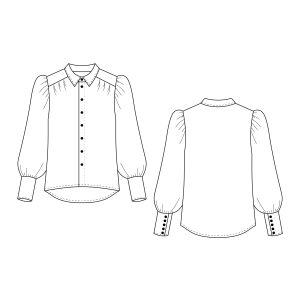 PODSTAWOWY WYKRÓJ NA DAMSKĄ BLUZKĘ