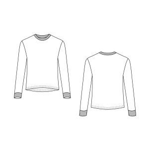 PODSTAWOWY WYKRÓJ NA MĘSKĄ BLUZĘ BEZ KAPTURA