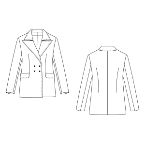 PODSTAWOWY WYKRÓJ NA DAMSKĄ MARYNARKĘ