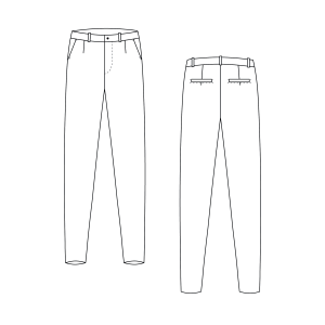 PODSTAWOWY WYKRÓJ NA MĘSKIE SPODNIE