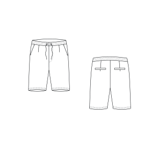 PODSTAWOWY WYKRÓJ NA MĘSKIE SZORTY