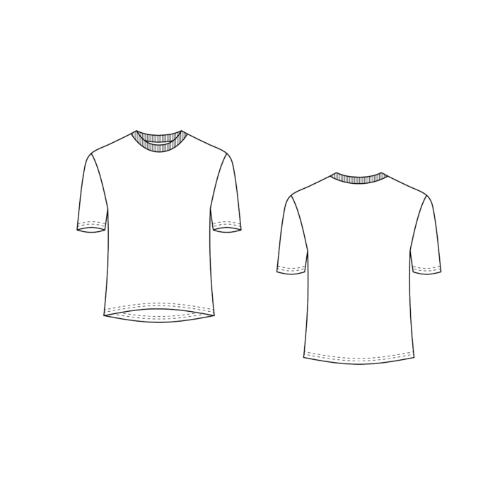 PODSTAWOWY WYKRÓJ MĘSKIEGO T-SHIRTA